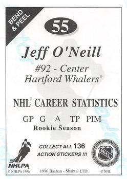 1995-96 Bashan Imperial Super Stickers #55 Jeff O'Neill Back