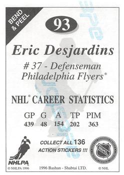 1995-96 Bashan Imperial Super Stickers #93 Eric Desjardins Back