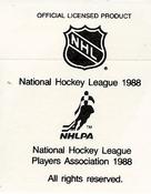 1988-89 Frito-Lay Stickers #NNO Mario Lemieux Back