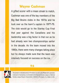 2011-12 In The Game Captain-C #96 Wayne Cashman Back