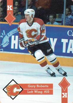1995-96 Hoyle Western Conference Playing Cards #K♦ Gary Roberts Front