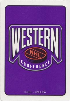 1995-96 Hoyle Western Conference Playing Cards #4♥ Ed Belfour Back