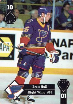 1995-96 Hoyle Western Conference Playing Cards #10♠ Brett Hull Front