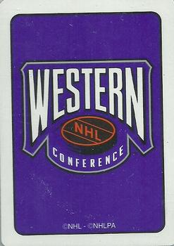 1995-96 Hoyle Western Conference Playing Cards #4♣ Teemu Selanne  Back