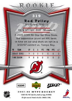 2007-08 Upper Deck MVP #319 Rod Pelley Back