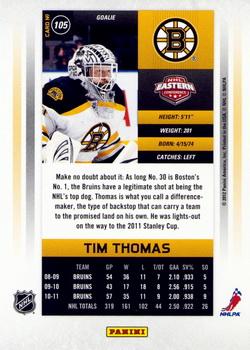 2011-12 Panini Contenders #105 Tim Thomas Back