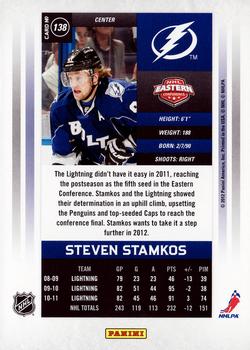 2011-12 Panini Contenders #138 Steven Stamkos Back