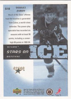 2005-06 Upper Deck Victory - Stars on Ice #SI18 Sergei Zubov Back