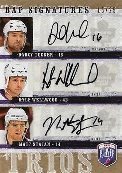 2006-07 Be A Player - BAP Signatures Trios #T-TWS Darcy Tucker / Kyle Wellwood / Matt Stajan Front