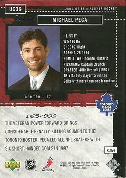 2006-07 Be A Player - Up Close and Personal #UC36 Michael Peca Back