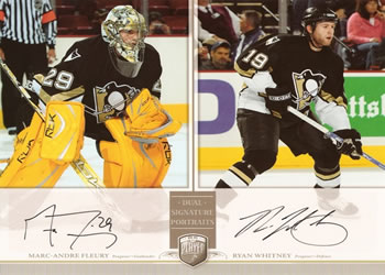 2006-07 Be A Player Portraits - Dual Signature Portraits #DS-FW Marc-Andre Fleury / Ryan Whitney Front