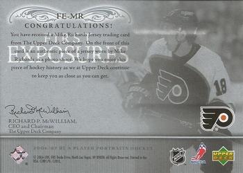 2006-07 Be A Player Portraits - First Exposures #FE-MR Mike Richards Back