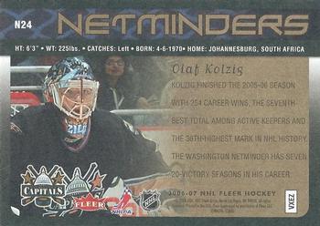 2006-07 Fleer - Netminders #N24 Olaf Kolzig Back