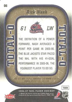 2006-07 Fleer - Total-O #O6 Rick Nash Back