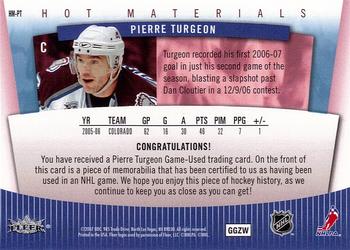 2006-07 Fleer Hot Prospects - Hot Materials Red Hot #HM-PT Pierre Turgeon Back