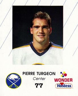 1988-89 Wonder Bread/Hostess Buffalo Sabres #NNO Pierre Turgeon Front