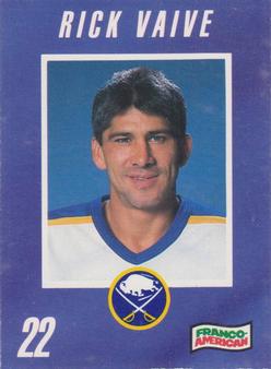 1990-91 Campbell's Buffalo Sabres #NNO Rick Vaive Front