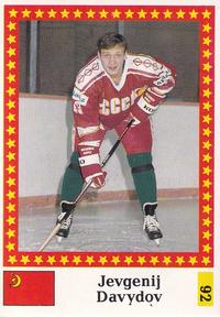 1991 Semic Hockey VM (Swedish) Stickers #92 Evgeny Davydov Front