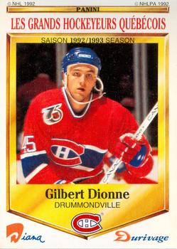 1992-93 Panini Durivage #21 Gilbert Dionne Front
