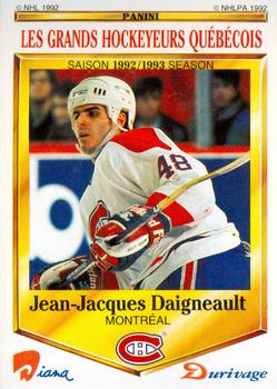 1992-93 Panini Durivage #35 J.J. Daigneault Front