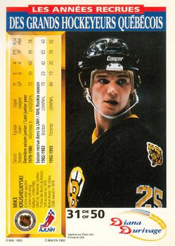 1993-94 Score Durivage #31 Mike Krushelnyski Back