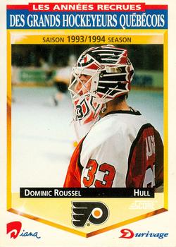 1993-94 Score Durivage #39 Dominic Roussel Front