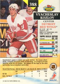 70 Slava Kozlov - Detroit Red Wings - 1994-95 Score Hockey – Isolated Cards