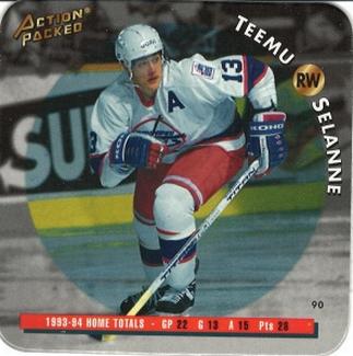 1994-95 Action Packed CoaStars #90 Teemu Selanne Front