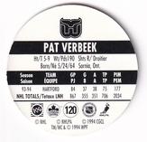 1994-95 POG Canada Games NHL #120 Pat Verbeek Back