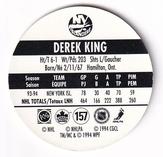 1994-95 POG Canada Games NHL #157 Derek King Back