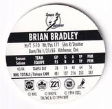 1994-95 POG Canada Games NHL #221 Brian Bradley Back