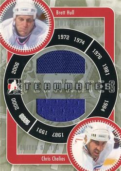 2006-07 In The Game Used International Ice - Teammates #IT-13 Brett Hull / Chris Chelios Front
