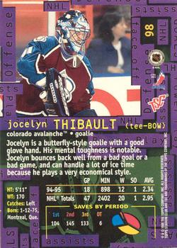 1995-96 Stadium Club - Members Only #98 Jocelyn Thibault Back