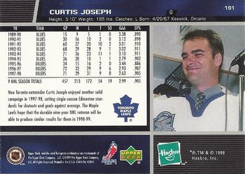 1999 Hasbro/Upper Deck Starting Lineup Cards #191 Curtis Joseph Back