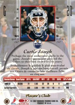 1997-98 Donruss Canadian Ice - Provincial Series Player's Club #20 Curtis Joseph Back