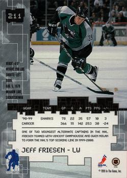 1999-00 Be a Player Millennium Signature Series - All-Star Fantasy Emerald #211 Jeff Friesen Back