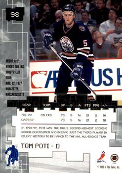 1999-00 Be a Player Millennium Signature Series - All-Star Fantasy Sapphire #98 Tom Poti Back