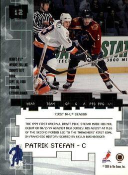 1999-00 Be a Player Millennium Signature Series - All-Star Fantasy Silver #12 Patrik Stefan Back