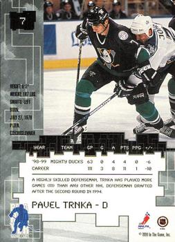 1999-00 Be a Player Millennium Signature Series - Chicago Sun-Times Sapphire #7 Pavel Trnka Back