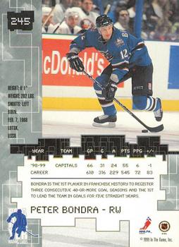1999-00 Be a Player Millennium Signature Series - Toronto Spring Expo Gold #245 Peter Bondra Back