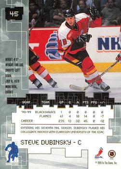 1999-00 Be a Player Millennium Signature Series - Toronto Spring Expo Ruby #45 Steve Dubinsky Back