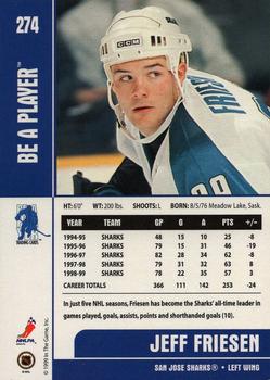 1999-00 Be a Player Memorabilia - Toronto Fall Expo #274 Jeff Friesen Back