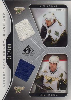 2006-07 SP Game Used - Authentic Fabrics Dual #AF2-ML Mike Modano / Eric Lindros Front