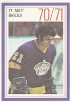 1970-71 Esso Power Players #NNO Matt Ravlich Front