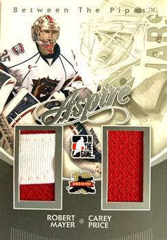 2011-12 In The Game Between The Pipes - Aspire Silver #AS-14 Robert Mayer / Carey Price Front