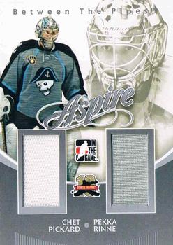 2011-12 In The Game Between The Pipes - Aspire Silver #AS-15 Chet Pickard / Pekka Rinne Front