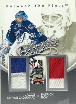 2011-12 In The Game Between The Pipes - Aspire Silver #AS-23 Jacob Gervais-Chouinard / Patrick Roy Front