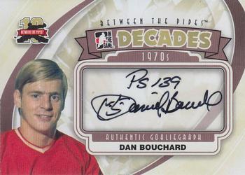 2011-12 In The Game Between The Pipes - Authentic Goaliegraph #A-DBO Dan Bouchard Front