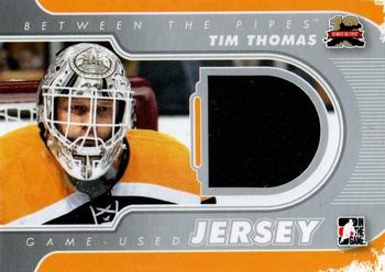 2011-12 In The Game Between The Pipes - Game Used Jersey Silver #M-21 Tim Thomas Front
