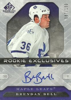 2006-07 SP Game Used - Rookie Exclusives Autographs #RE-BB Brendan Bell Front